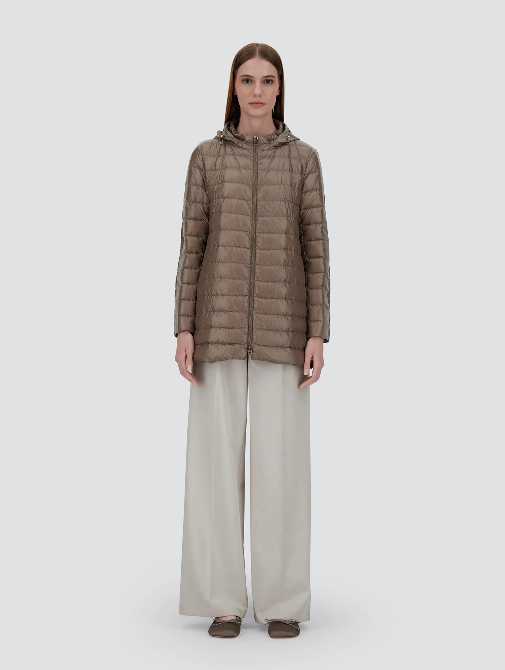 Ultralight Nylon and Techno Taffeta Jacket in Dove Grey - Image 3