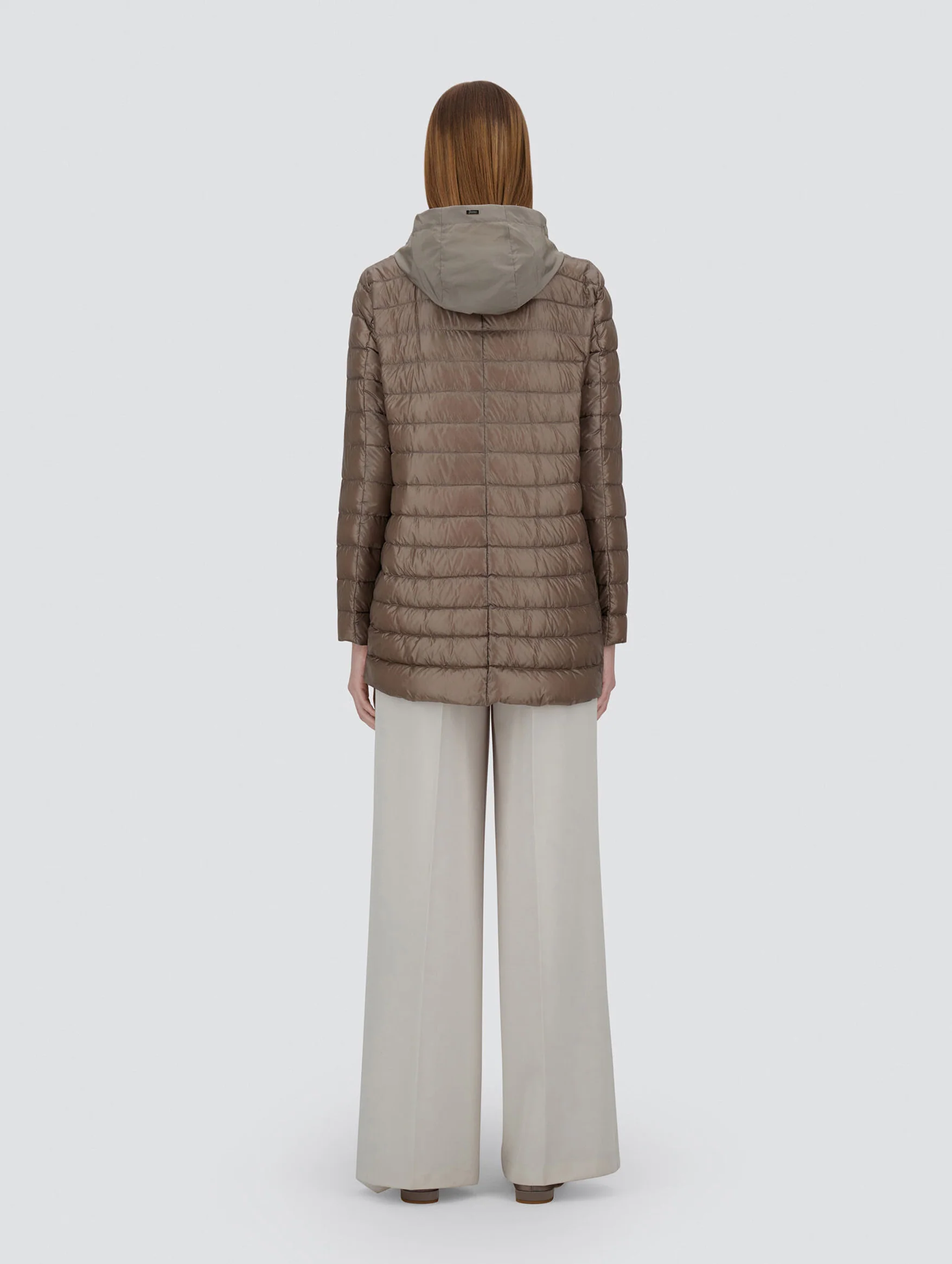 Ultralight Nylon and Techno Taffeta Jacket in Dove Grey - Image 4