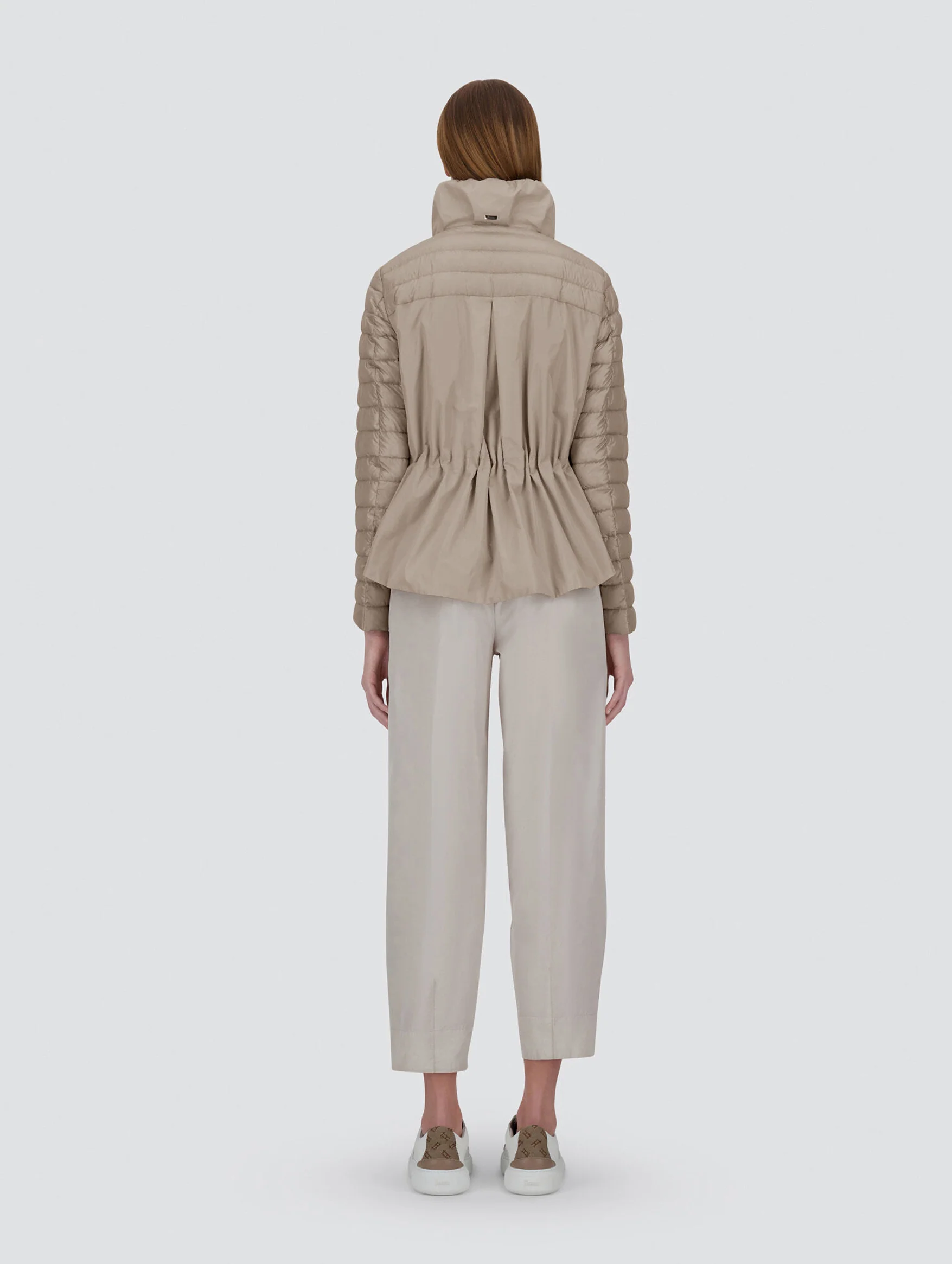 Ultralight Nylon and Techno Taffeta Jacket in Dove Grey - Image 5