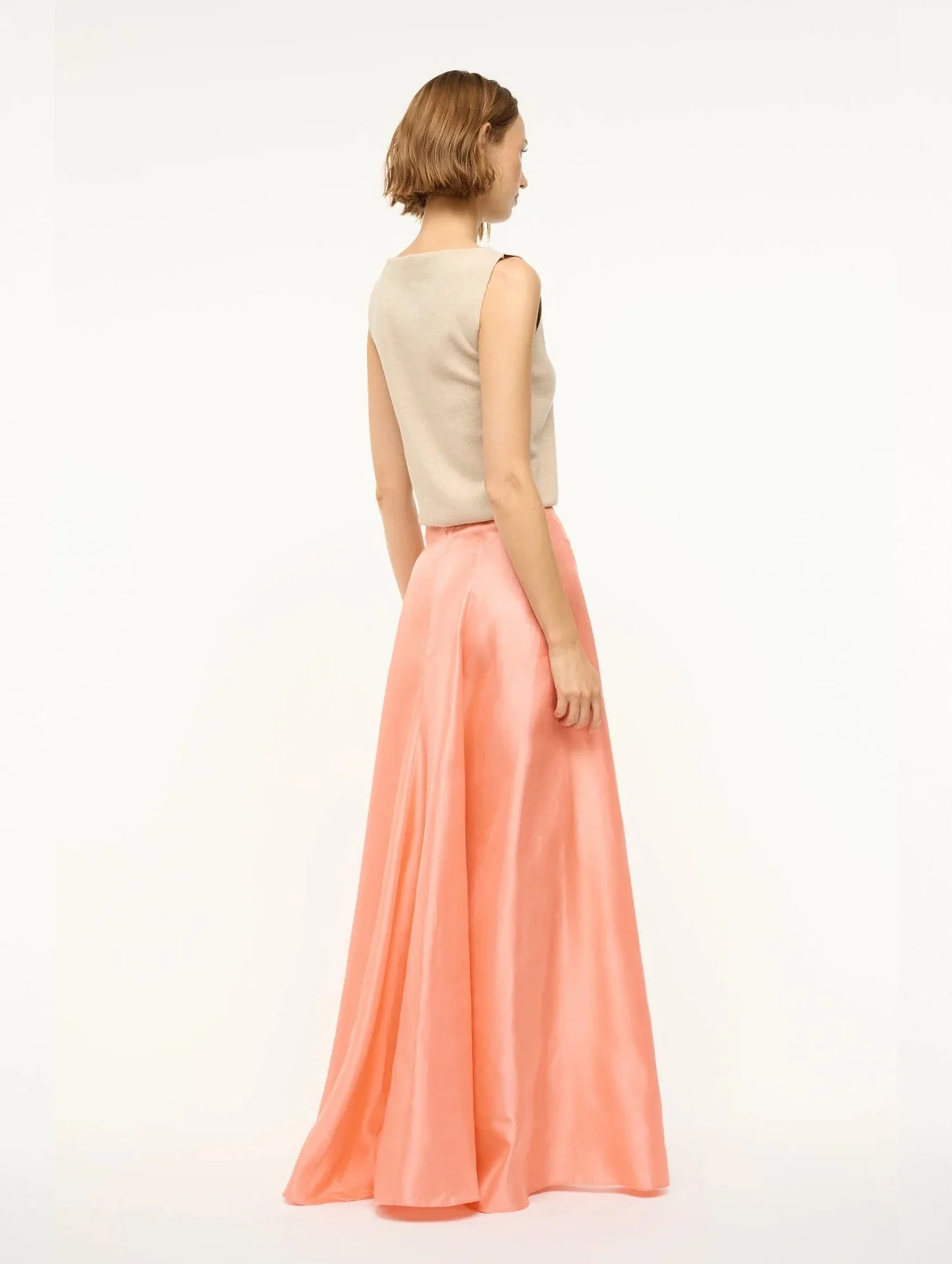 Vincenzo Silk Skirt in Carnation - Image 4