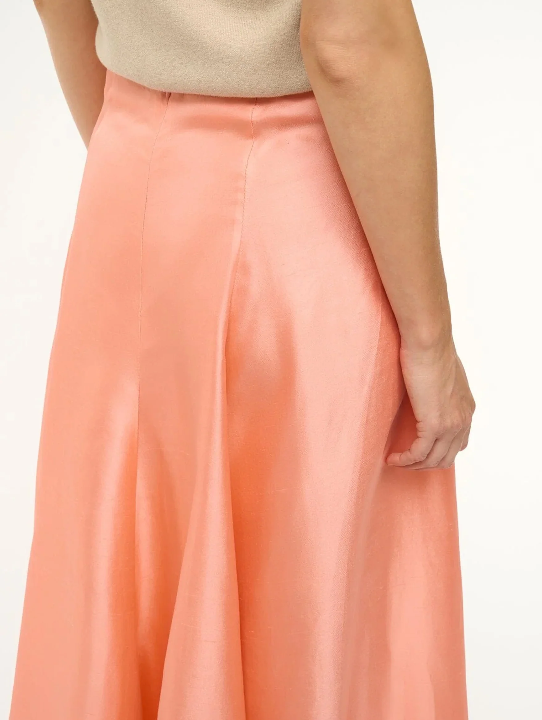 Vincenzo Silk Skirt in Carnation - Image 5