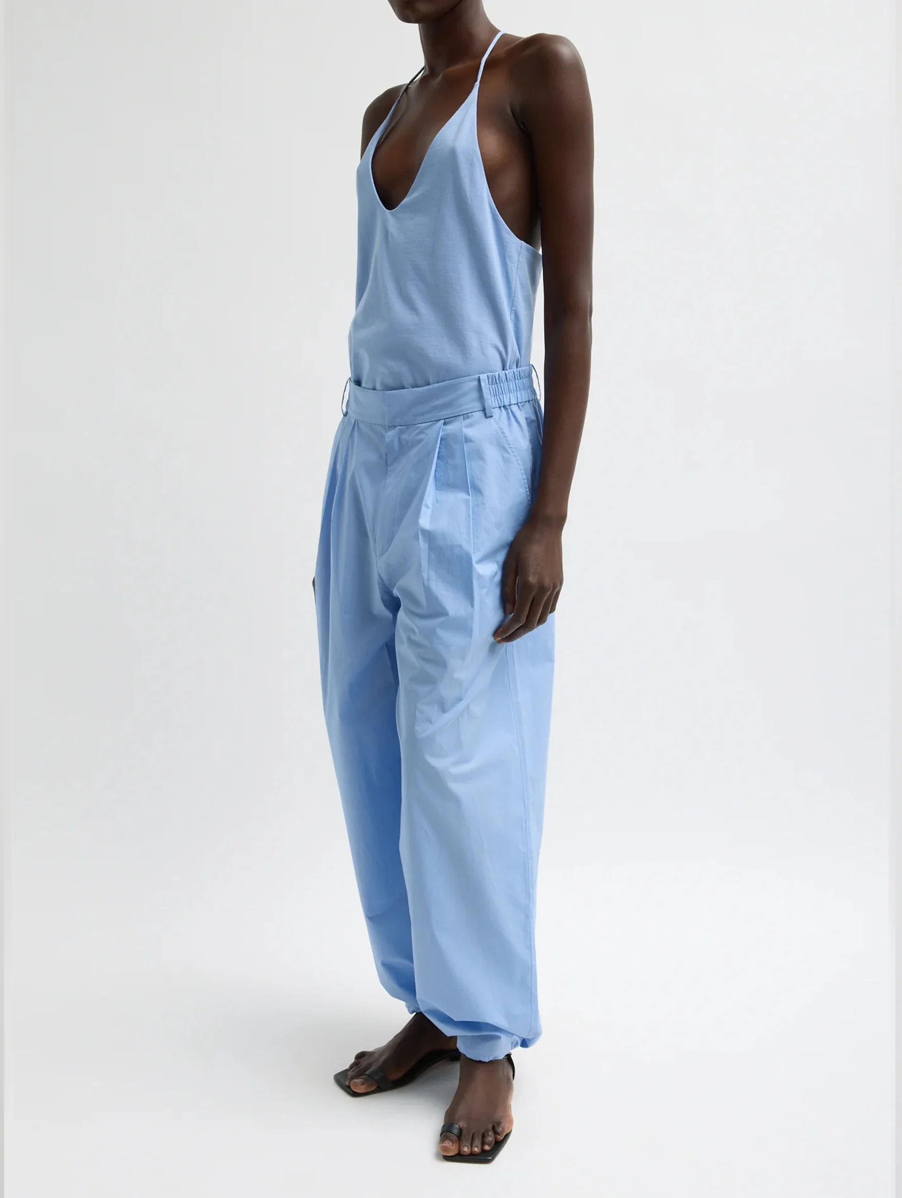 Vintage Cotton Wide Leg Cargo Pant in Blue - Image 2
