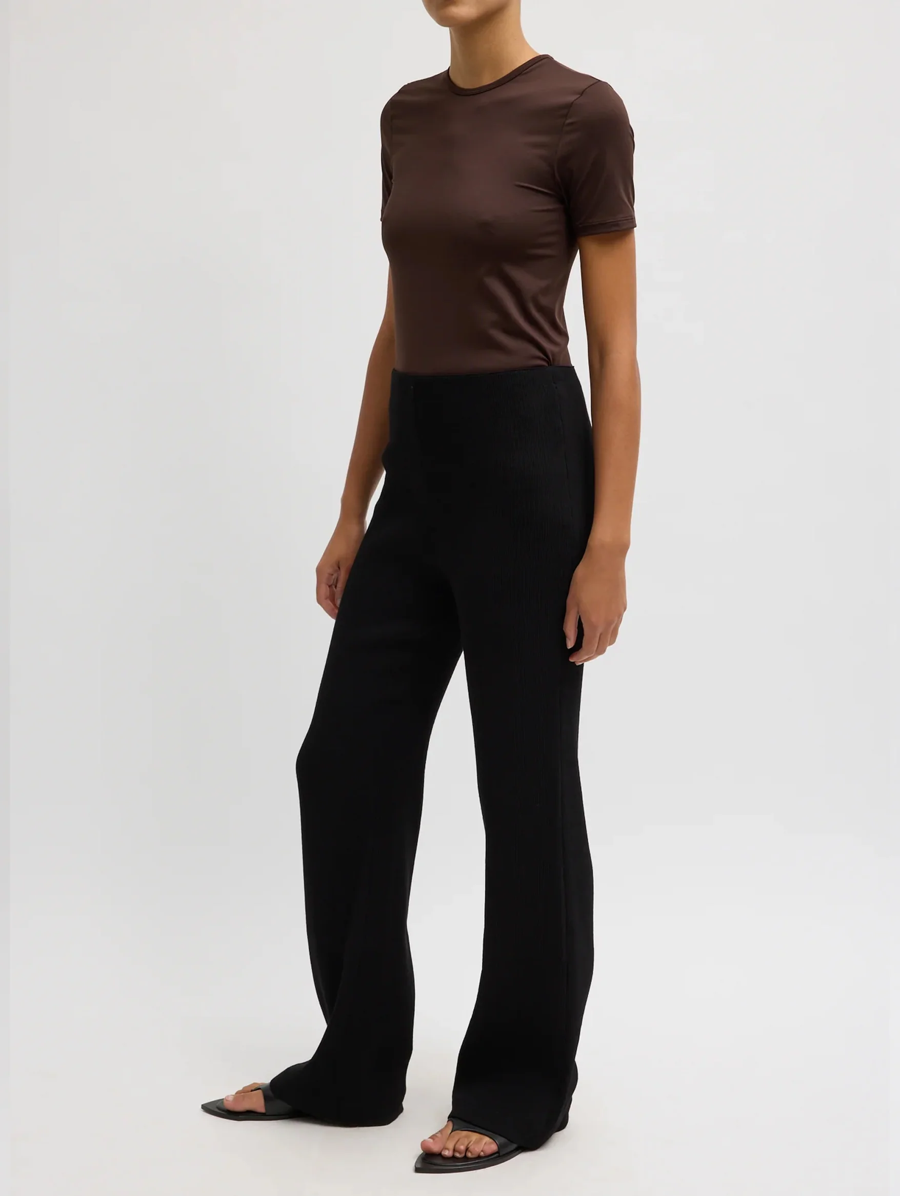 Viscose Plisse Corbit Pant in Black - Image 3