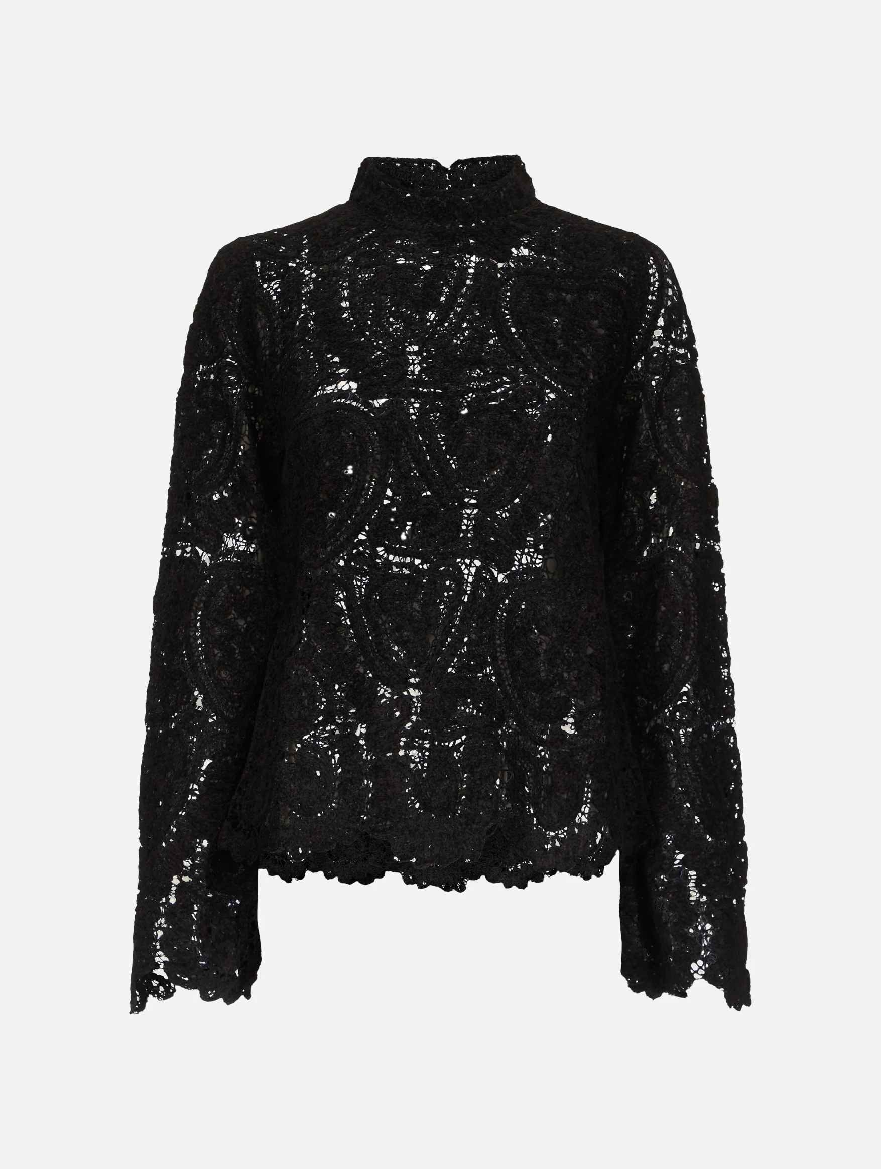 Wade Velvet Silk Knit Top in Black