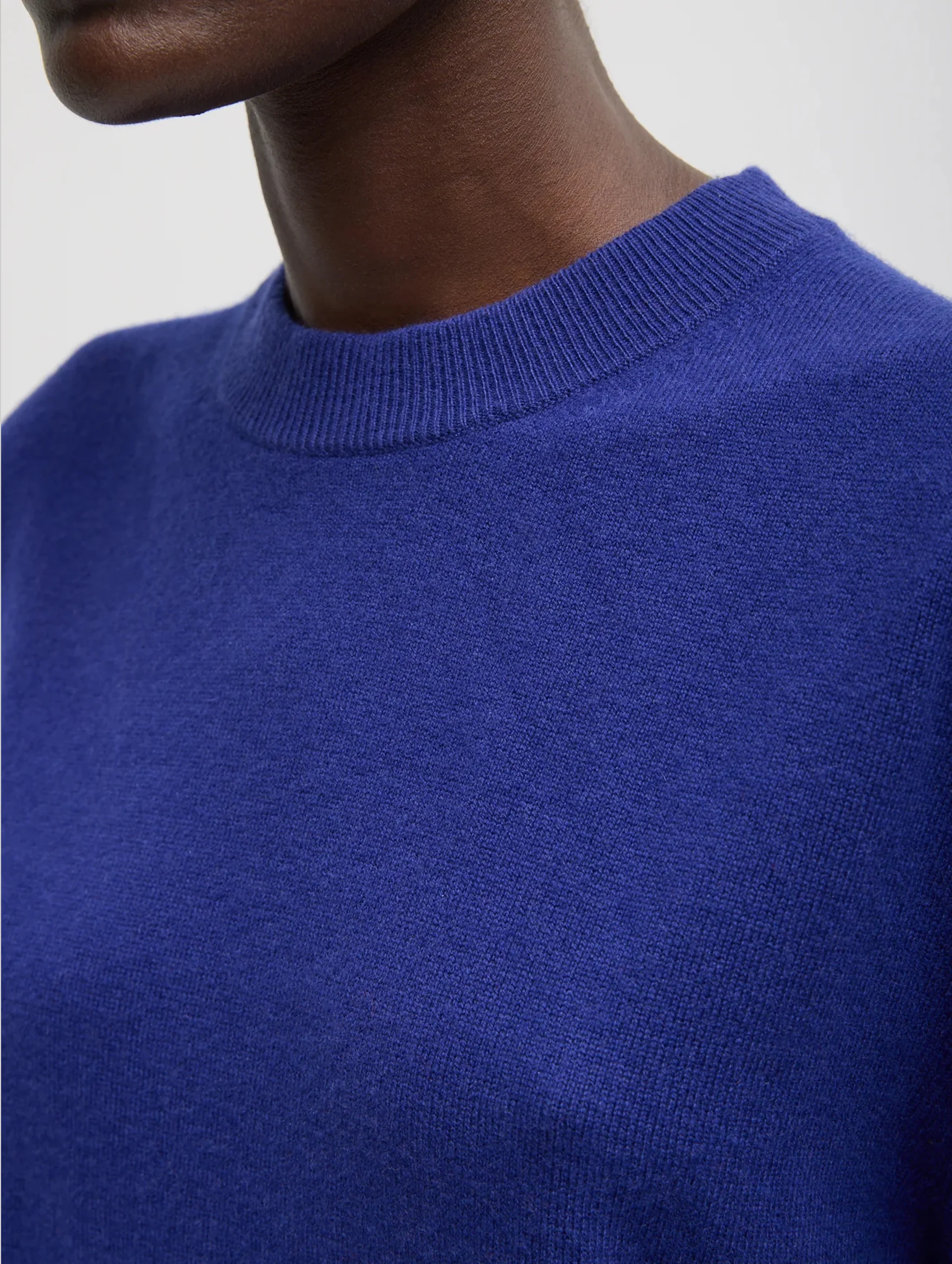 Washable Cashmere Oversized Easy Tee in Ink Blue - Image 4