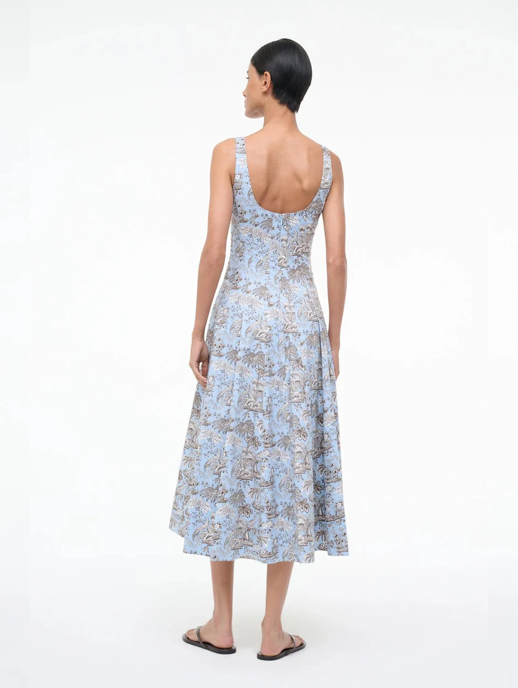 Wells Dress in Sky Toile - Image 4
