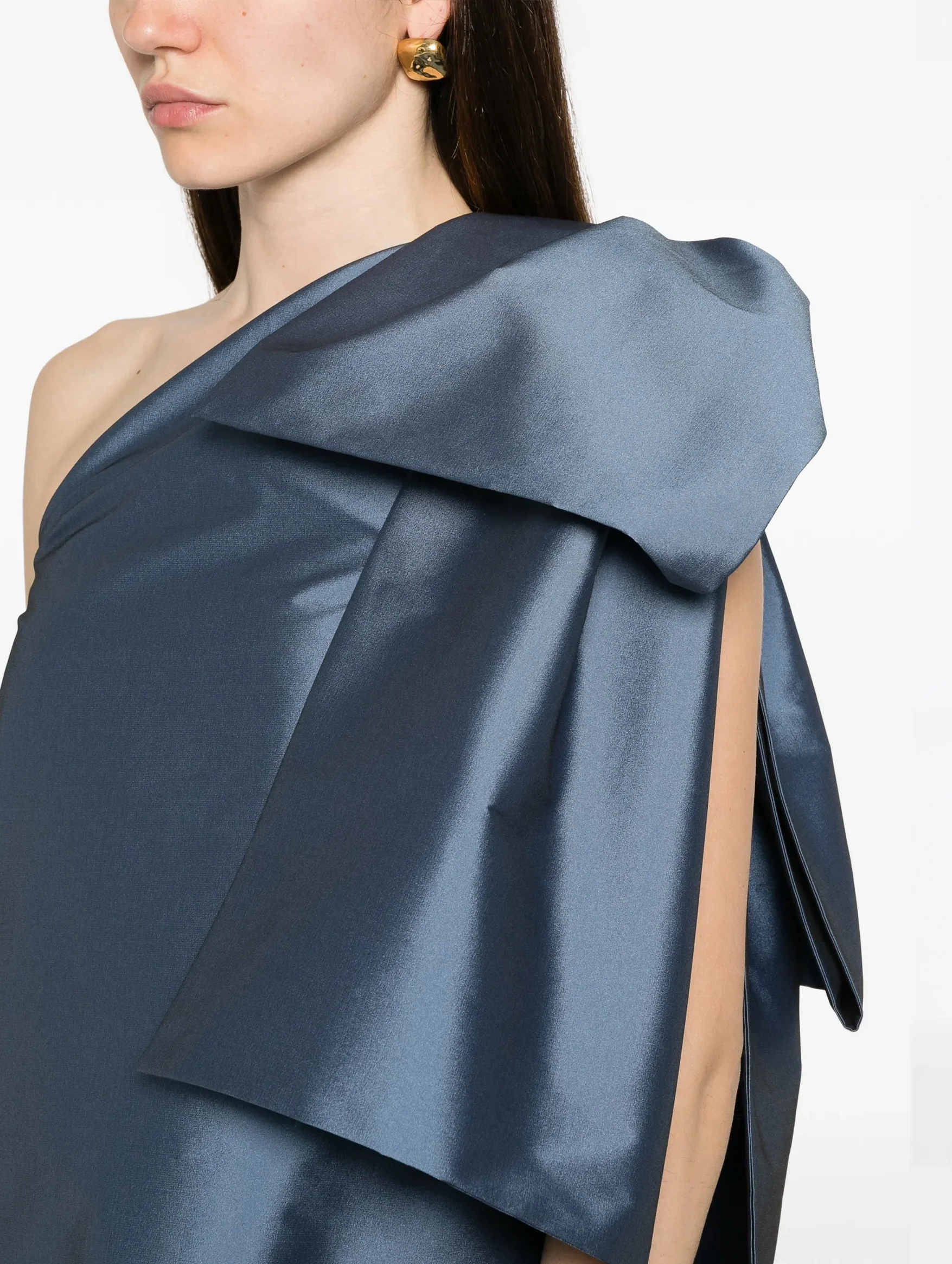 Winnette Short Dress in Mid Blue - Image 4