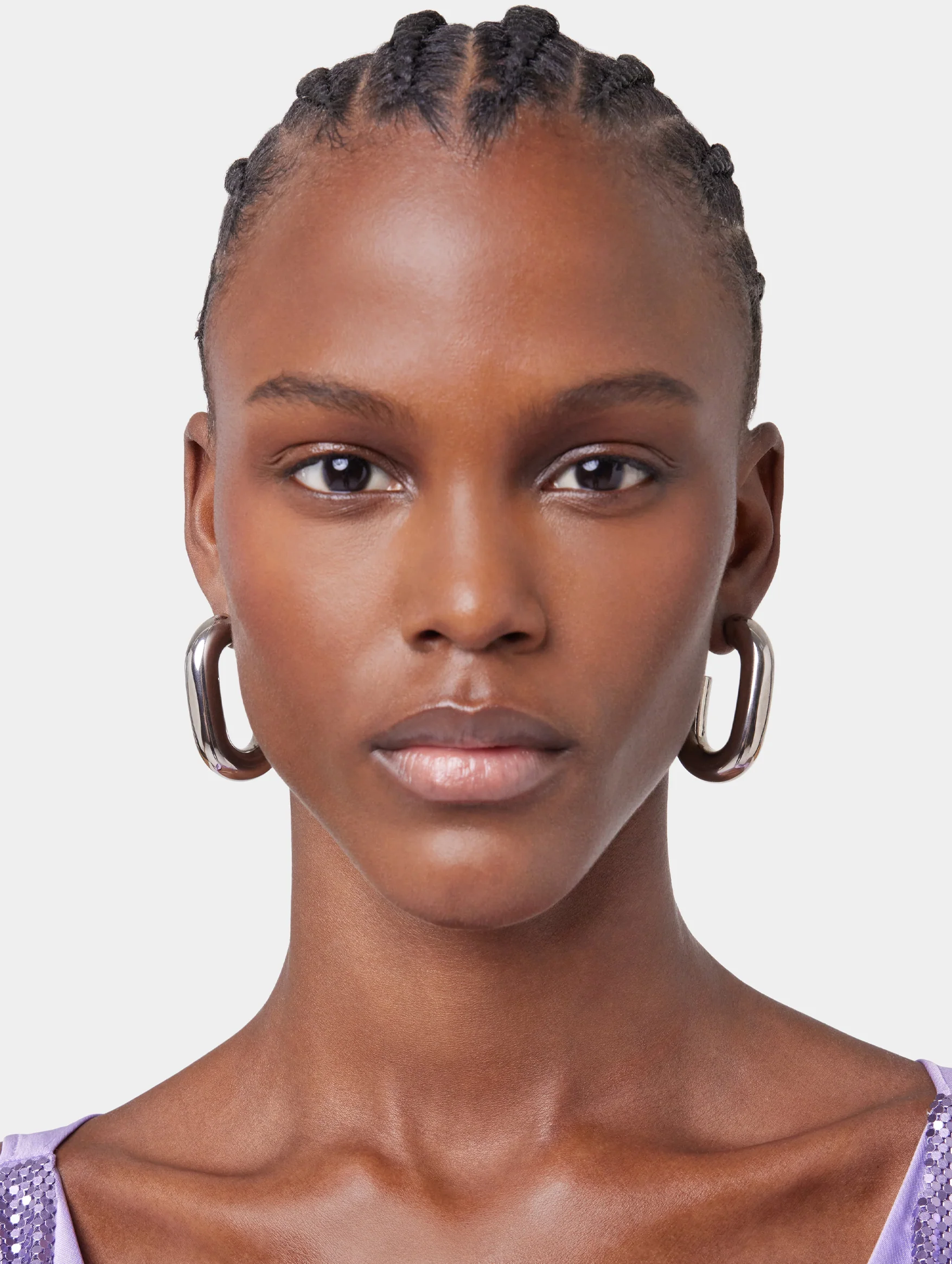 XL Link Earrings in Silver - Image 2