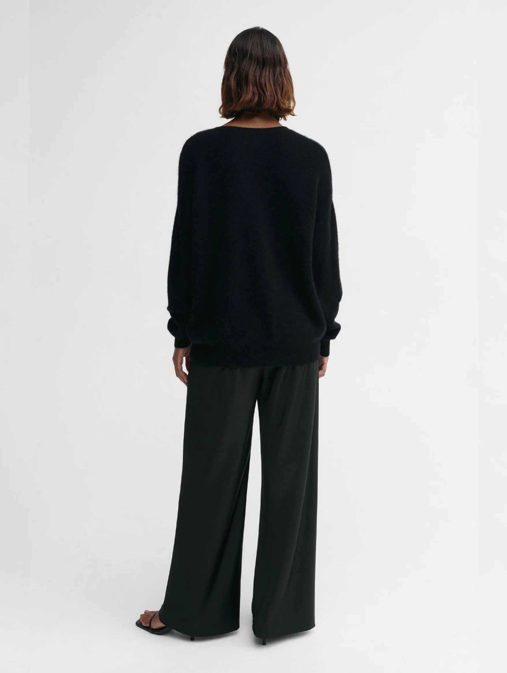Zaya V-Neck Sweater in Black - Image 4