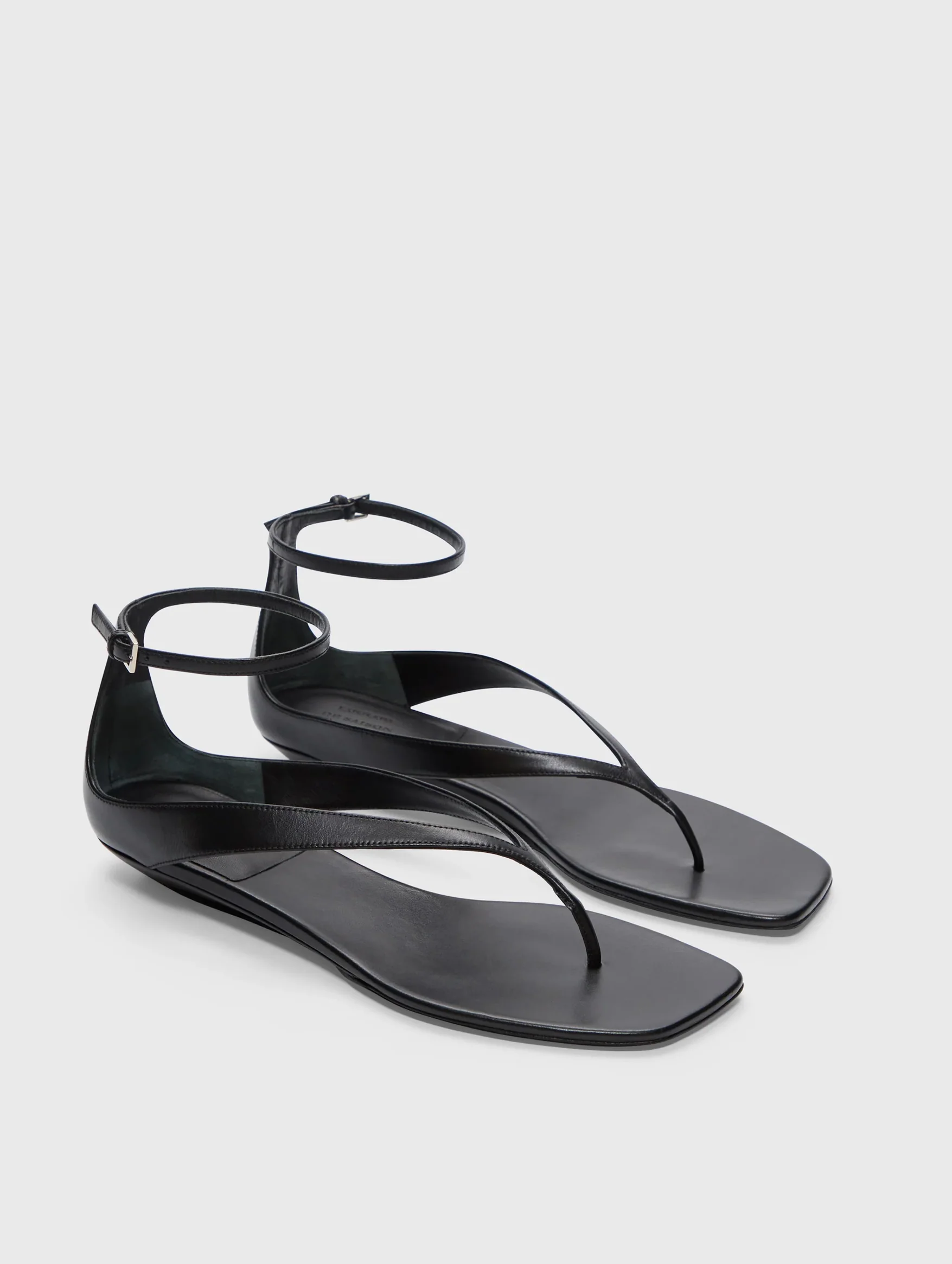Zio Mini Wedge Sandals in Black - Image 3